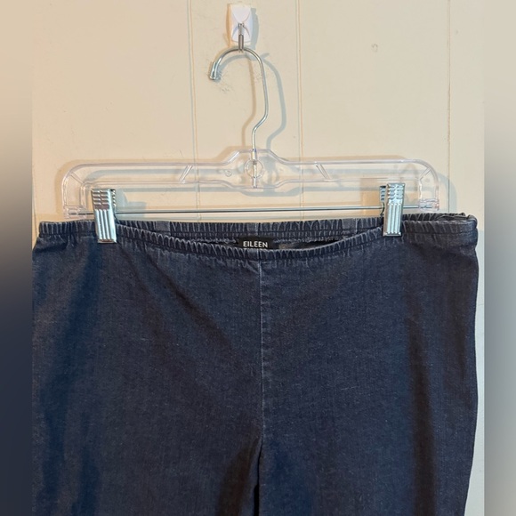 Eileen Fisher Pull On Elastic Waist Denim Jeans Size Petite M - Picture 2 of 10
